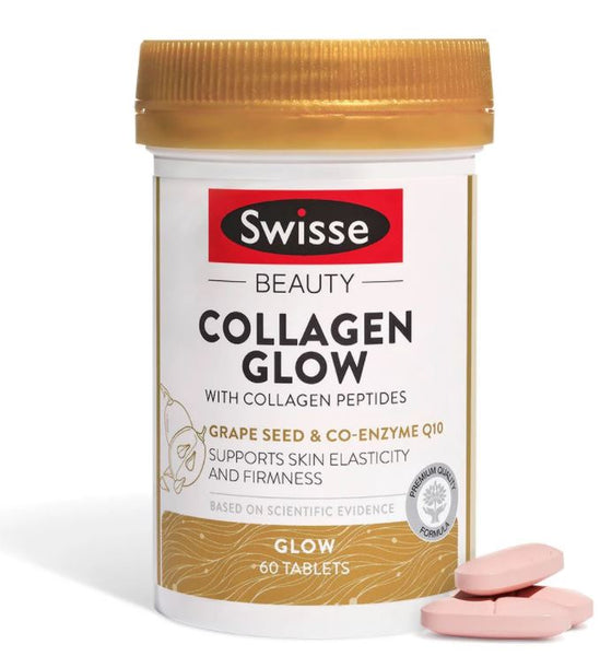 Collagen Glow with Peptides 60 Tablets with Grape Seed and Co-enzyme Q10