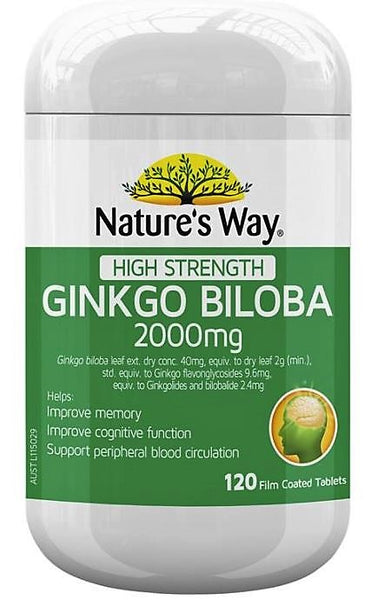 Nature's Way High Strength Gingko Biloba 120 Tablets
