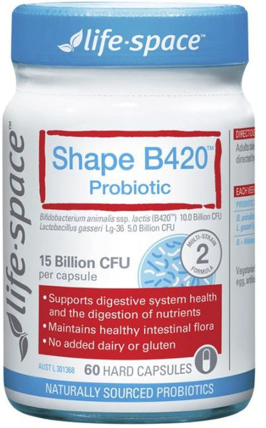 Shape B420 Probiotic 60 Capsules for Digestive and Weight Management